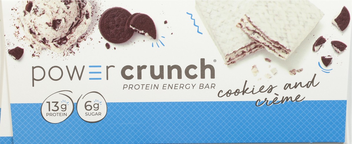 slide 8 of 9, Power Crunch Cookies and Creme Protein Energy Bar 12 - 1.4 oz Bars, 12 ct