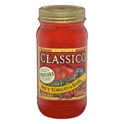 Classico Spicy Tomato & Basil Pasta Sauce, 24 oz Jar