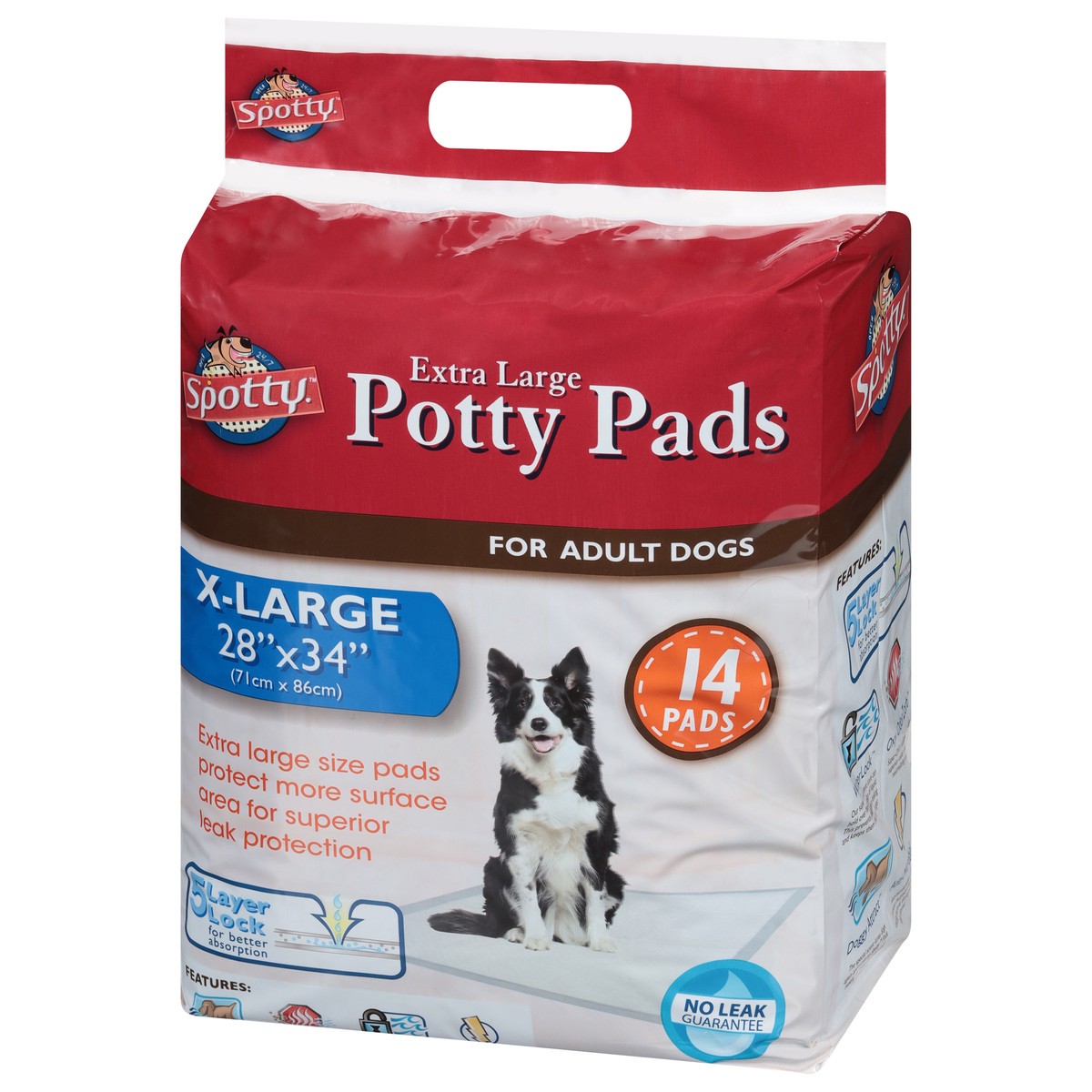 slide 4 of 10, Spotty Potty Pads Extra Large 14 ea, 14 ct