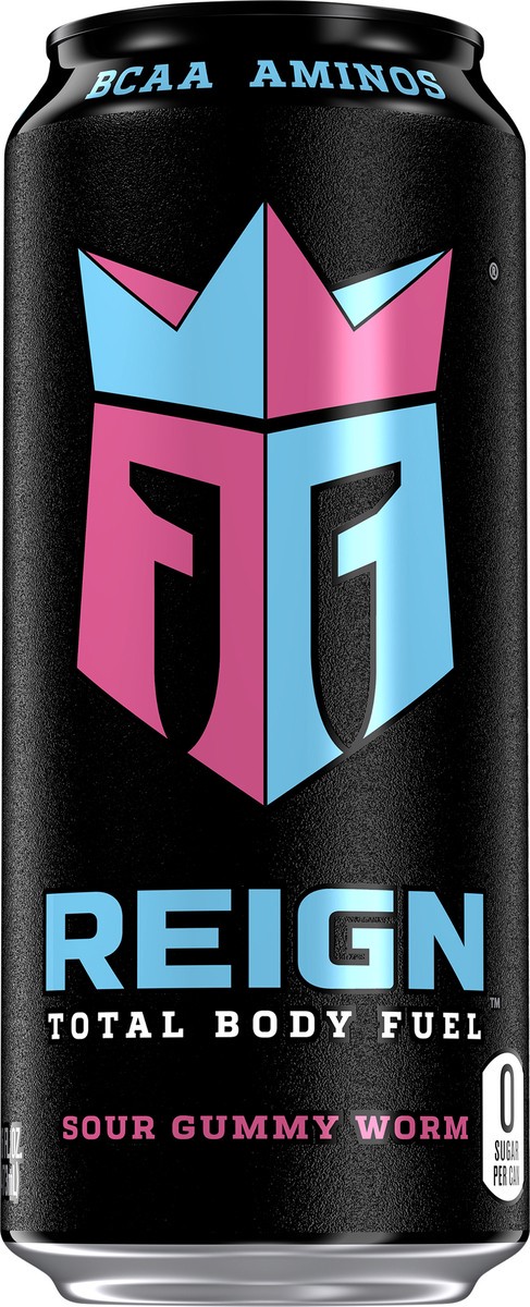 slide 3 of 6, Reign Sour Gummy Worm Energy Drink - 16 fl oz, 16 fl oz