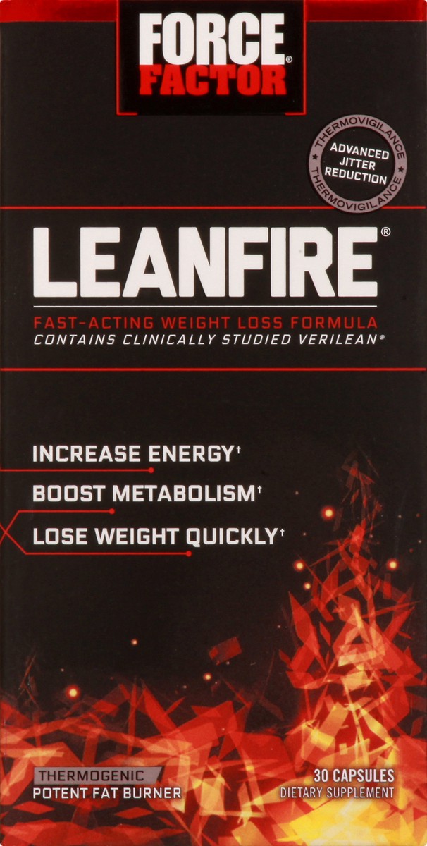 slide 11 of 13, Force Factor Leanfire Potent Thermogenic Fat Burner 30 ea, 30 ct