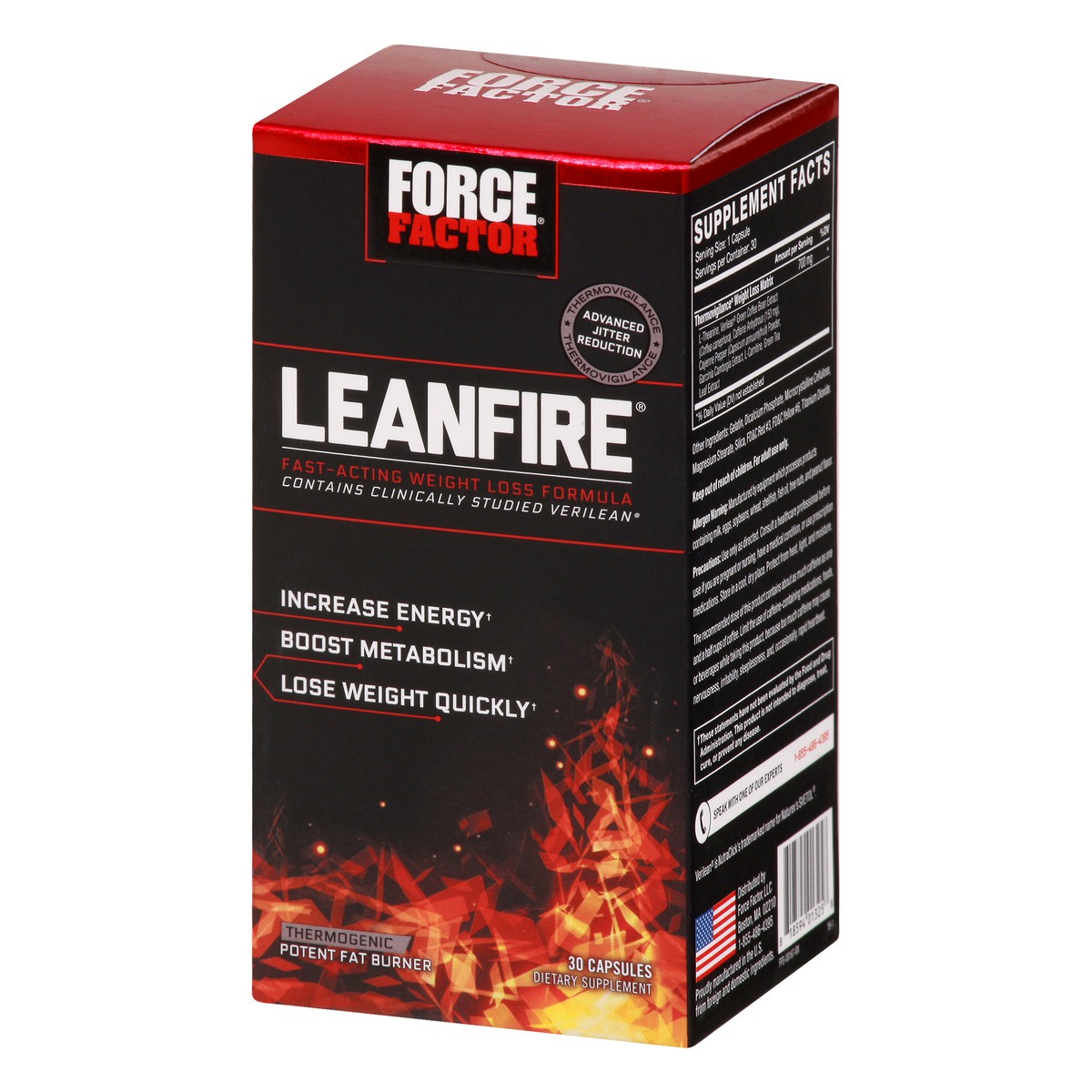 slide 4 of 13, Force Factor Leanfire Potent Thermogenic Fat Burner 30 ea, 30 ct