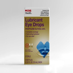 slide 1 of 1, Cvs Health Lubricant Eye Drops, 0.33 Fl Oz (Twin Pack), 0.66 oz