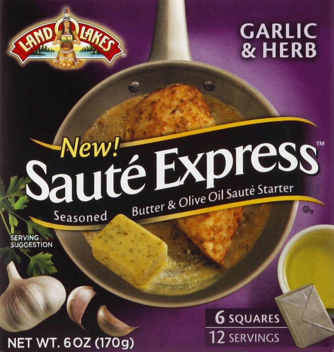 slide 4 of 4, Land O'Lakes Saute Express Garlic and Herb Starters, 6 ct