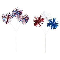 Meijer Corporate Seasonal Meijer Patriotic Pom Pom Spray Pick