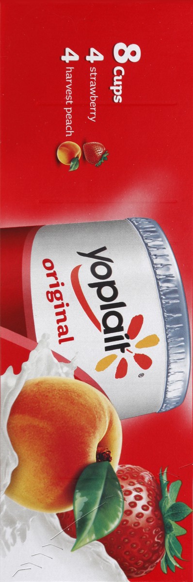 slide 3 of 4, Yoplait Original Strawberry & Harvest Peach Low Fat Yogurts, 48 oz