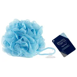 Pretty Savvy Blue Mesh Pouf