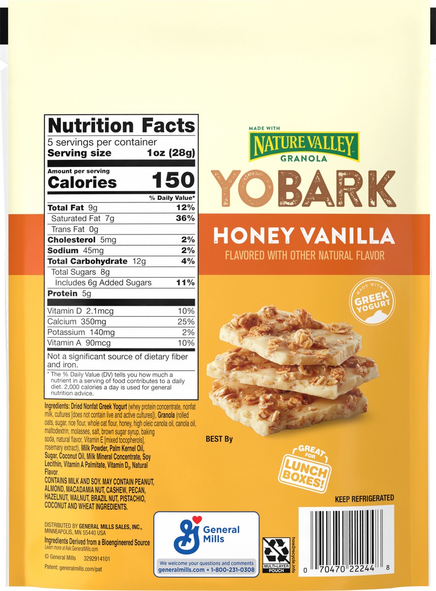 slide 5 of 14, Yobark Honey Vanilla Dairy Bark With Granola - 5 OZ, 5 oz