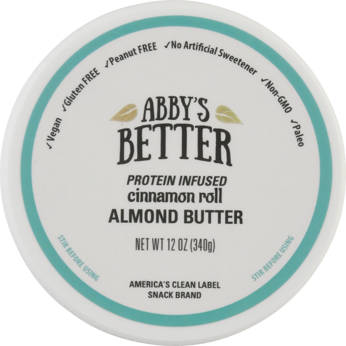 slide 4 of 13, Abby's Better Protein Infused Cinnamon Roll Almond Butter 12 oz, 12 oz