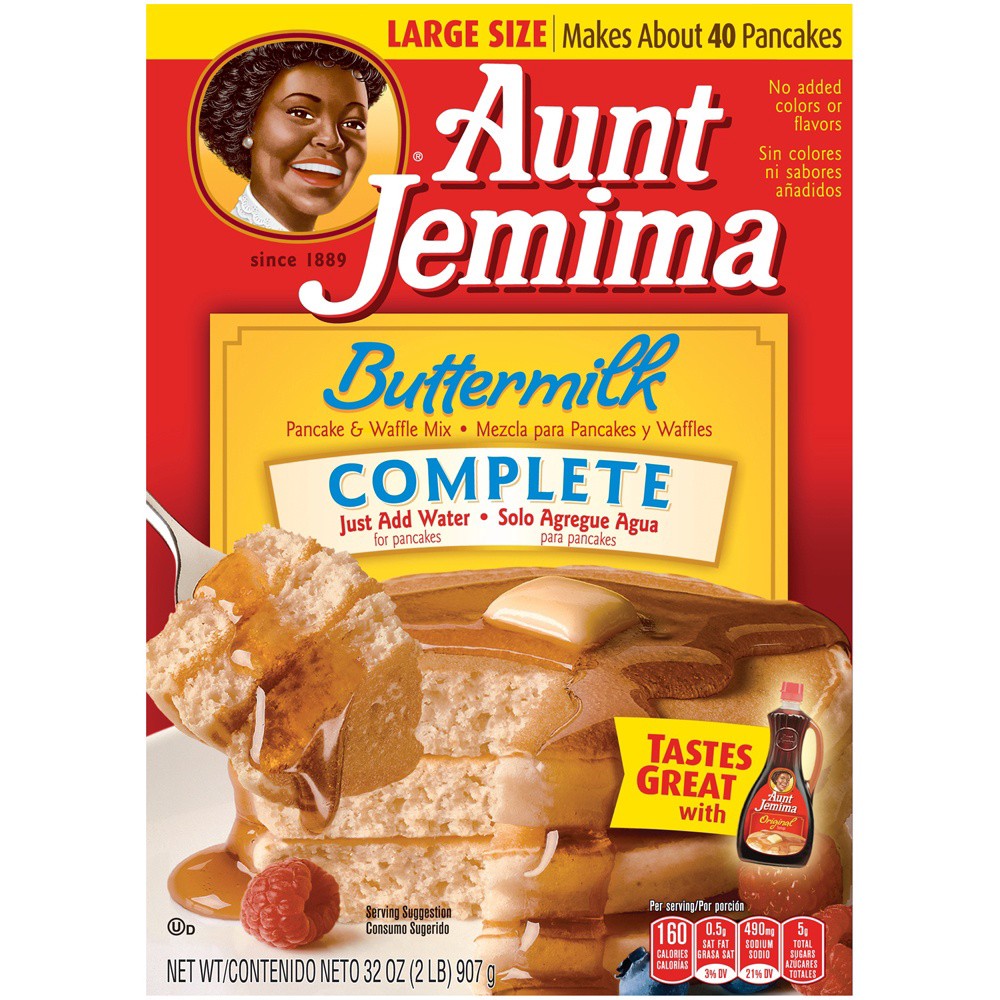 slide 6 of 8, Aunt Jemima Complete Buttermilk Pancake & Waffle Mix, 32 oz