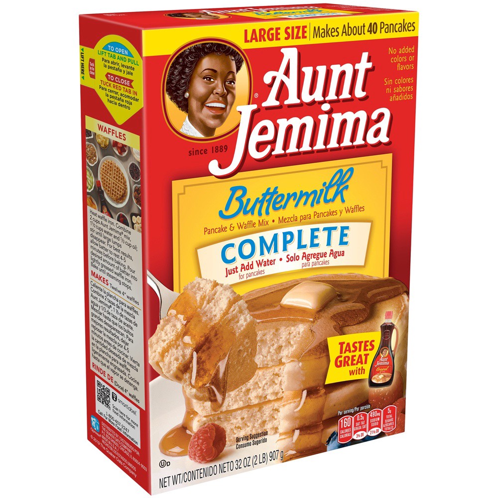 slide 2 of 8, Aunt Jemima Complete Buttermilk Pancake & Waffle Mix, 32 oz