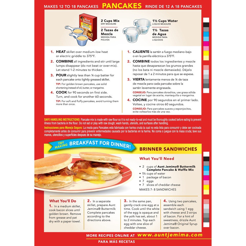 slide 8 of 8, Aunt Jemima Complete Buttermilk Pancake & Waffle Mix, 32 oz