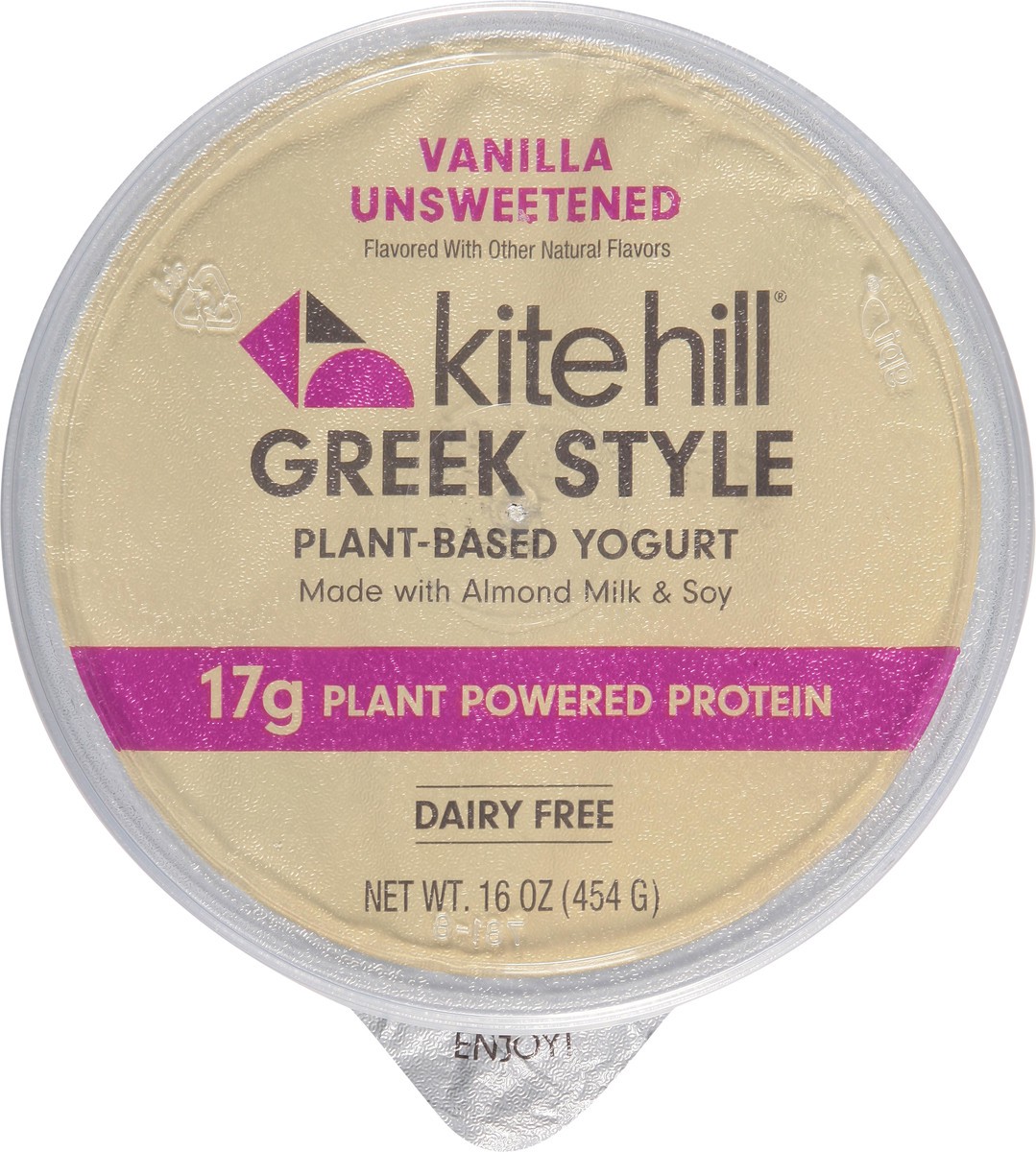 slide 5 of 9, Kite Hill Unsweetened Vanilla Greek Style Plant-Based Yogurt 16 oz, 1 ct