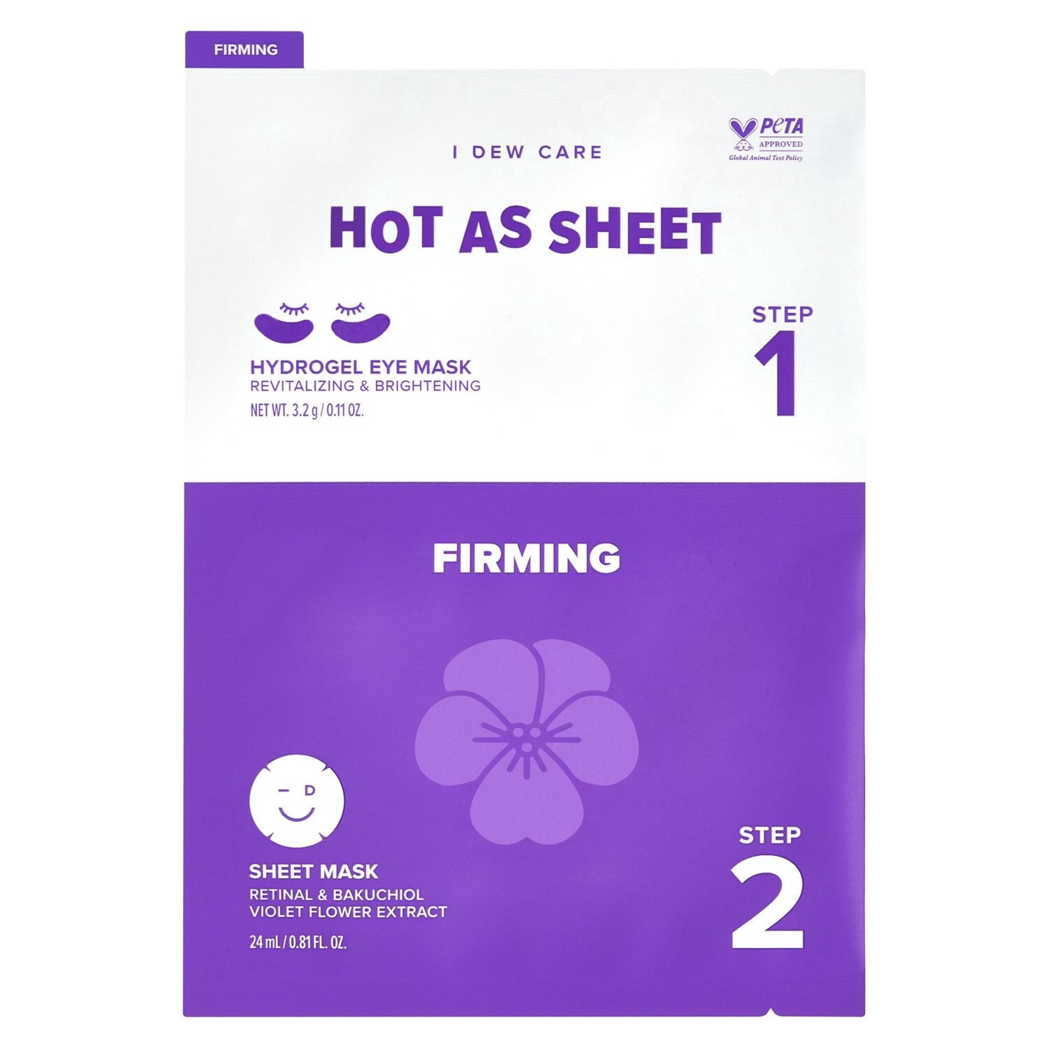 slide 1 of 2, I Dew Care Hydrogel Eye Sheet Firming Mask 1 ea, 1 ct