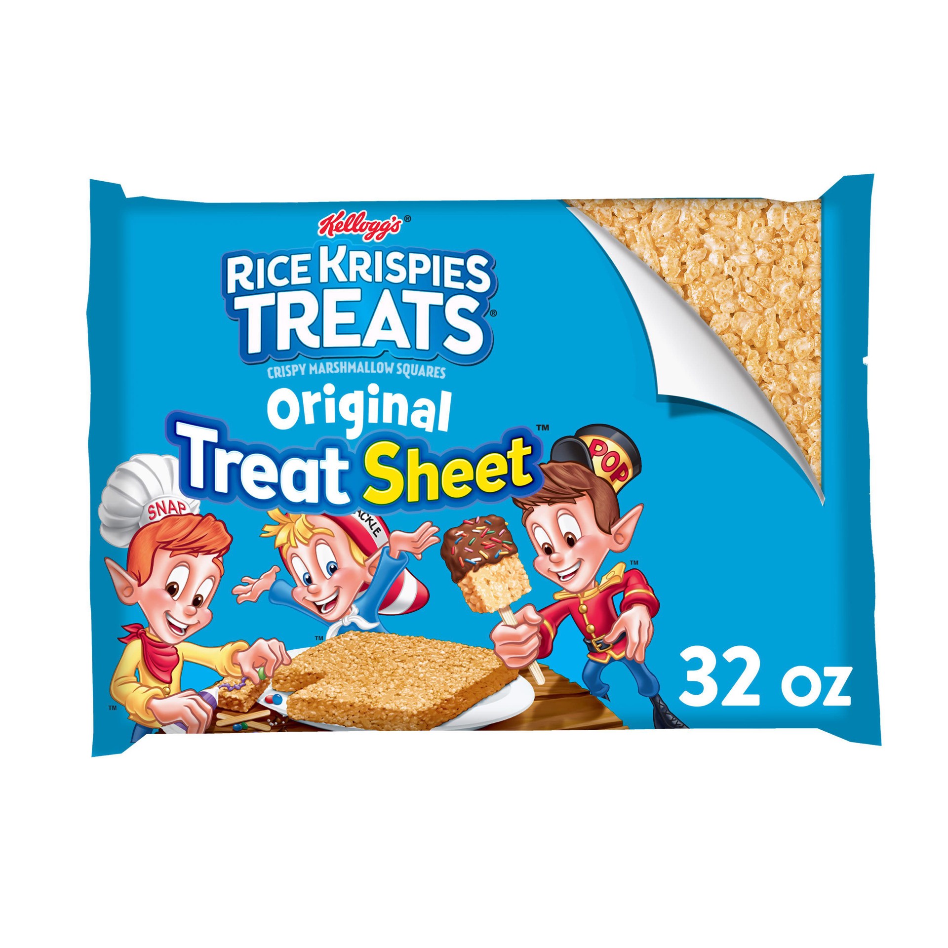 slide 1 of 7, Rice Krispies Treats Kellogg's Rice Krispies Treats Marshmallow Treat Sheet, Original, 32 oz, 32 oz