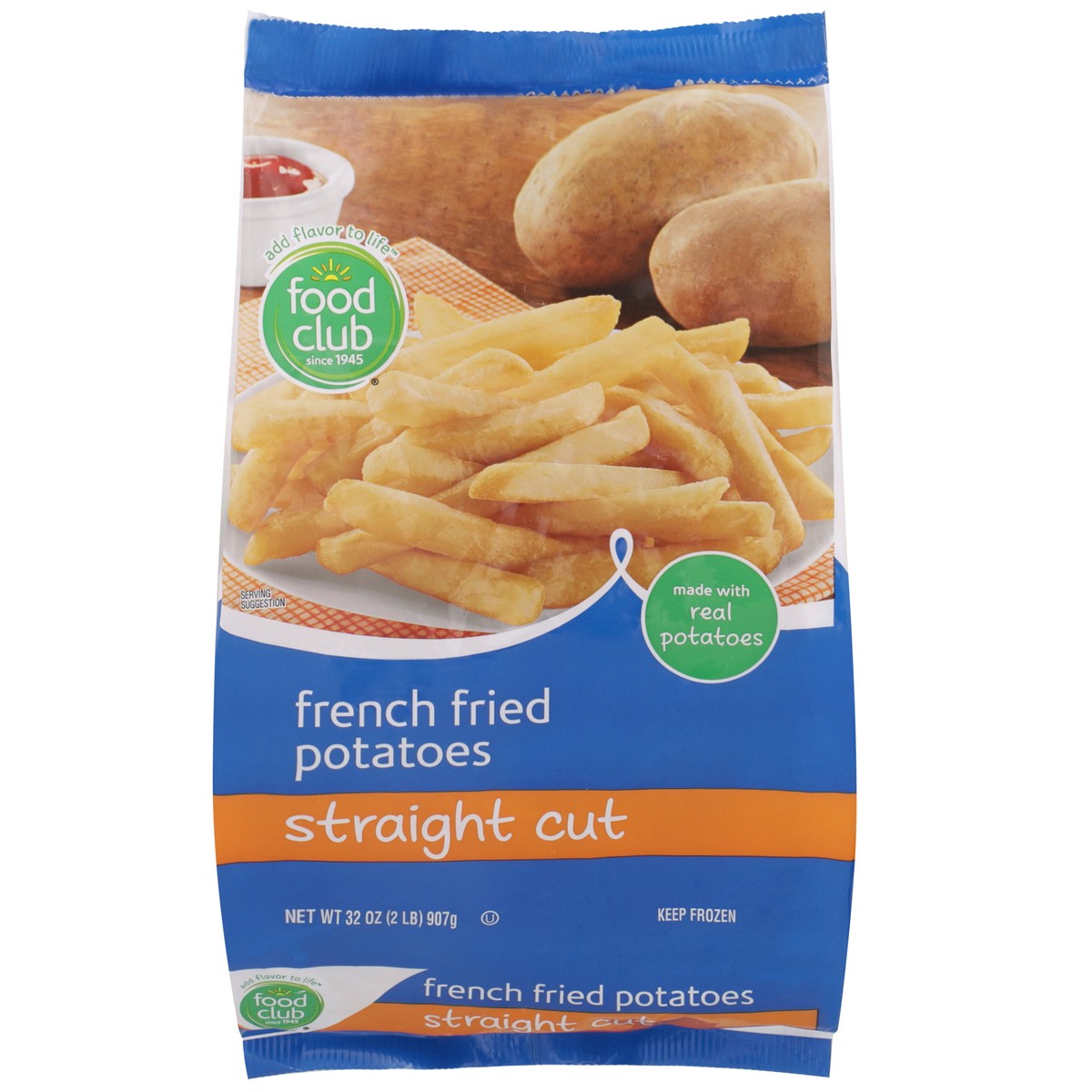 slide 1 of 9, Food Club Straight Cut French Fries, 32 oz