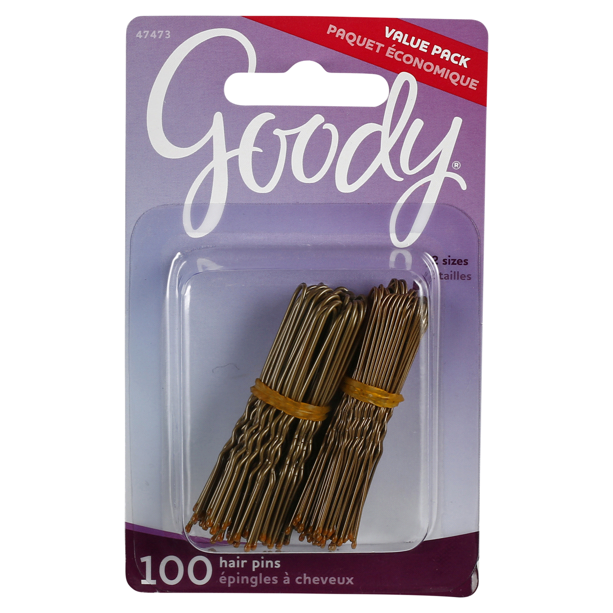 slide 1 of 1, Goody Start.Style.Finish Hair Pins, Brown, Value Pack, 100 ct