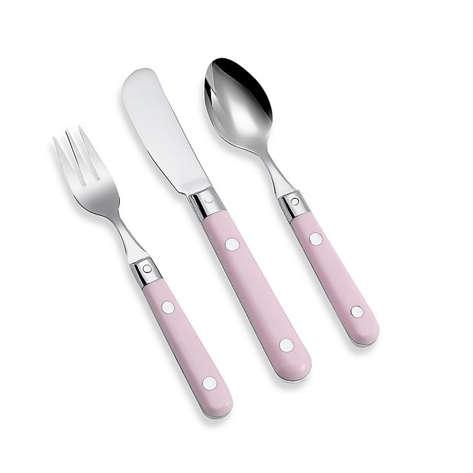 slide 1 of 1, Ginkgo Ginko Panda-Babies Flatware Set - Pink, 3 ct