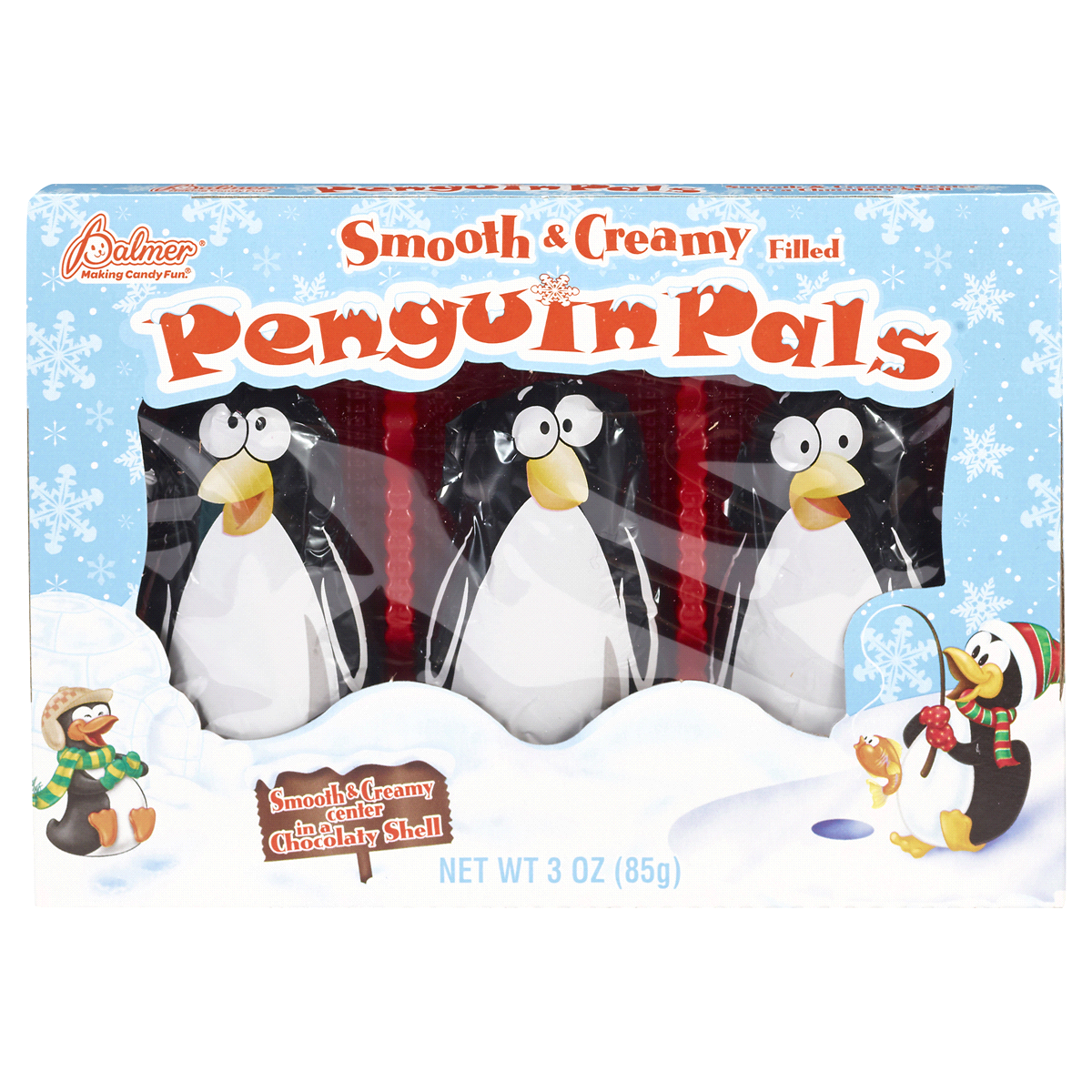 slide 1 of 1, Palmer Smooth & Creamy Filled Penguin Pals, 3 oz