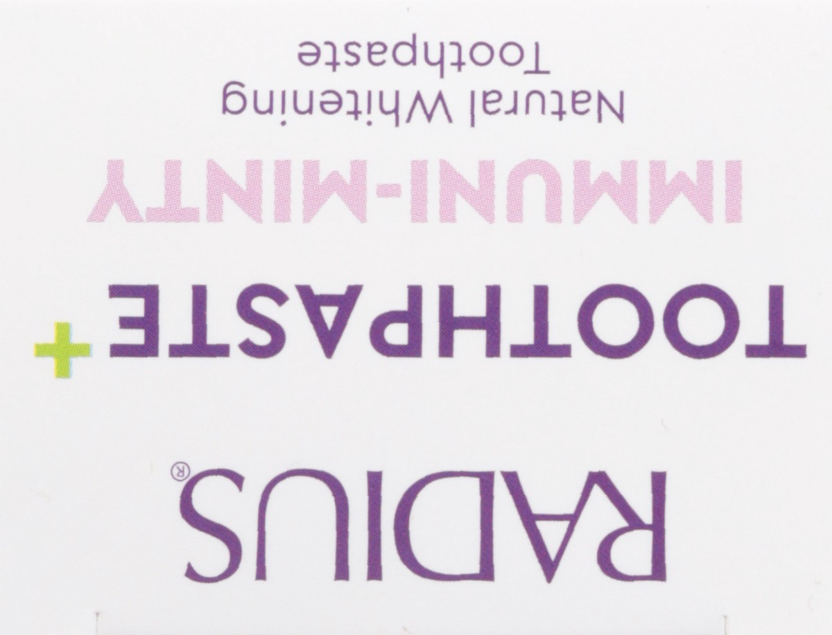 slide 3 of 14, Radius Immuniminty Elderberry Mint Toothpaste, 2.5 oz