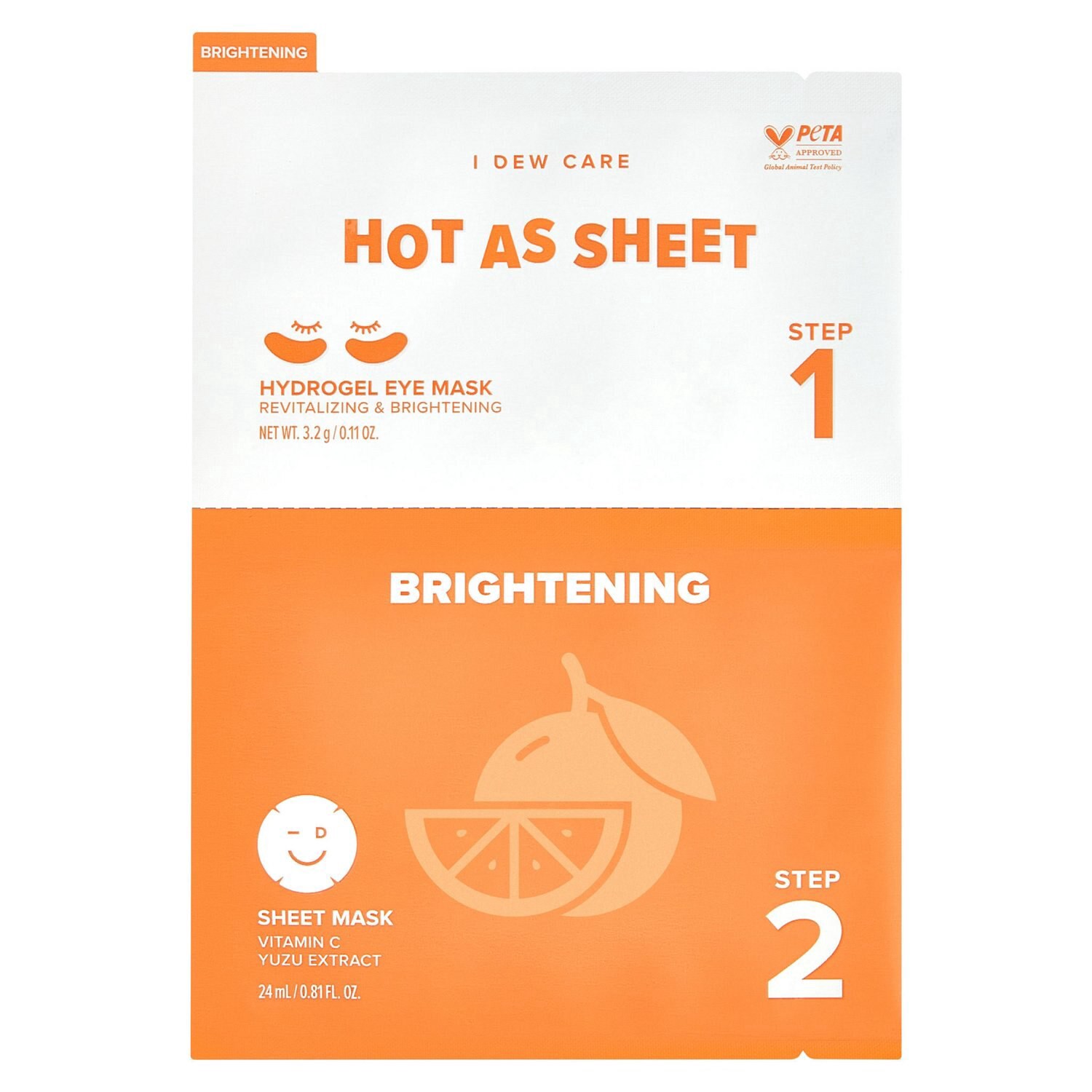 slide 1 of 2, I Dew Care Hydrogel Eye Sheet Brightening Mask 1 ea, 1 ct