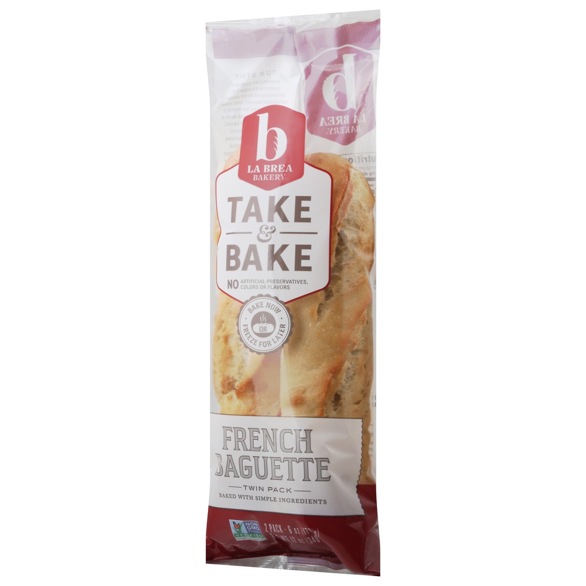 slide 3 of 9, Labrea Bread Baguette Twin French Take & Bake, 12 oz