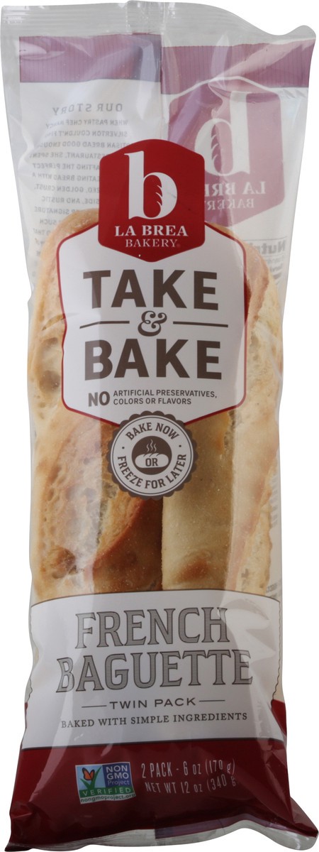 slide 6 of 9, Labrea Bread Baguette Twin French Take & Bake, 12 oz