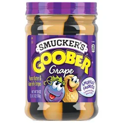 Smucker's Goober Grape, Peanut Butter & Grape Jelly Stripes, 18 Oz. Jar