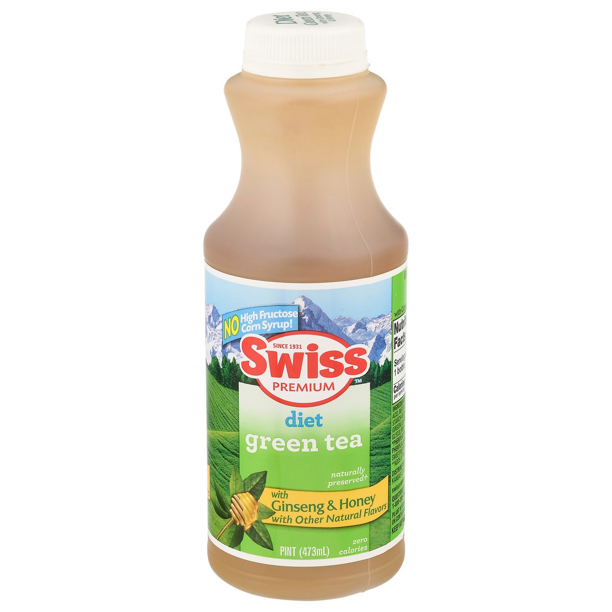 slide 4 of 4, Swiss Premium Diet Ginseng & Honey Green Tea 1 pt, 1 pint