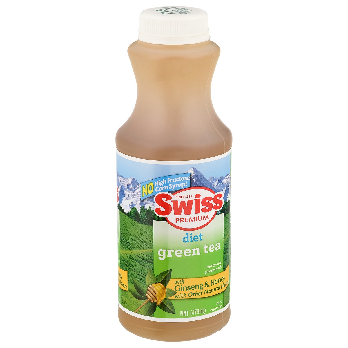 slide 2 of 4, Swiss Premium Diet Ginseng & Honey Green Tea 1 pt, 1 pint