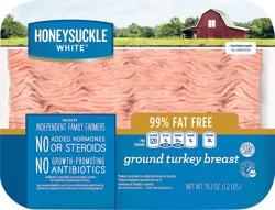 Honeysuckle White 99% Fat Free Ground Turkey Breast Tray, 1.2 lbs