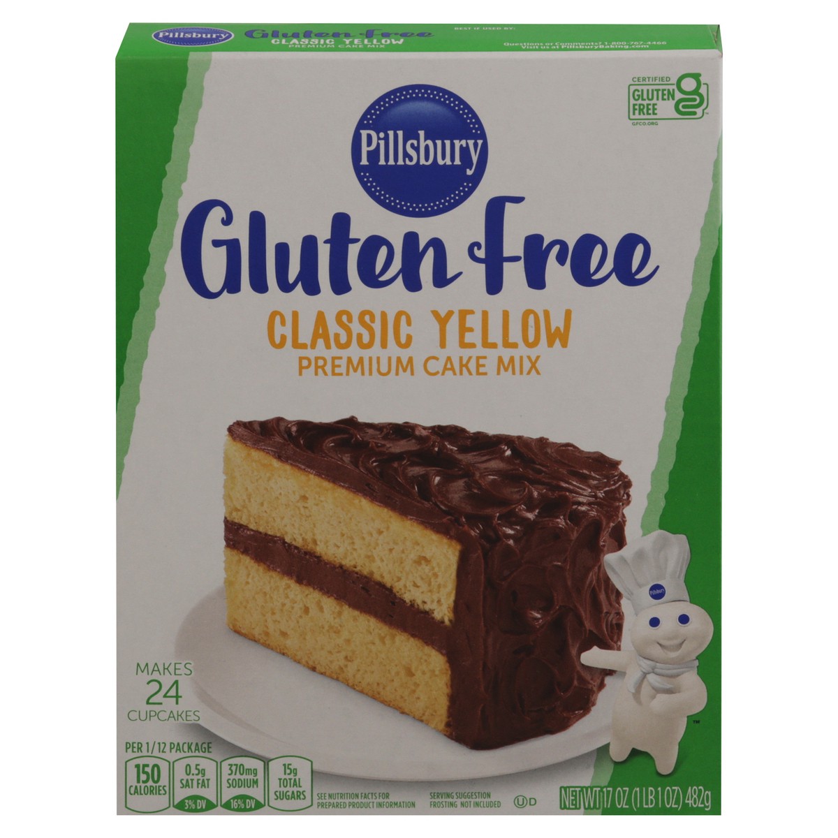 slide 1 of 9, Pillsbury Premium Classic Yellow Cake Mix 17 oz, 1 ct