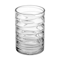 Elements Clear Pearl Stripe Glass Vase - 10 in