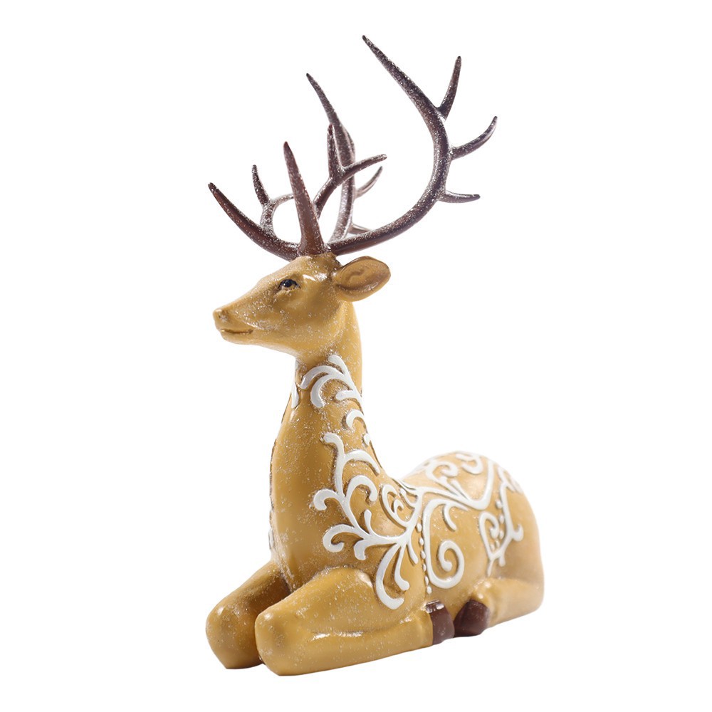 slide 2 of 3, 7.5" Frosted Sitting Deer Tabletop Decor By Ashland, 7.5 in