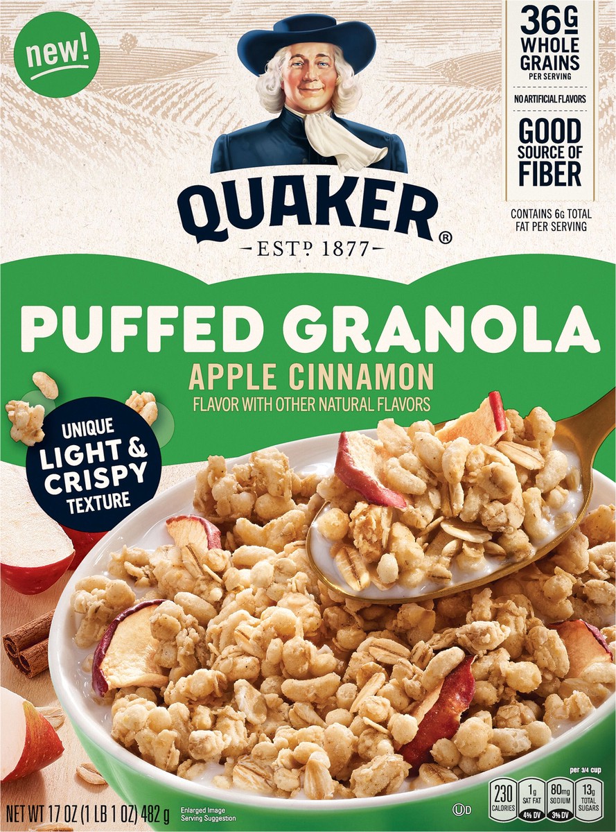slide 8 of 10, Quaker Granola, 17 oz