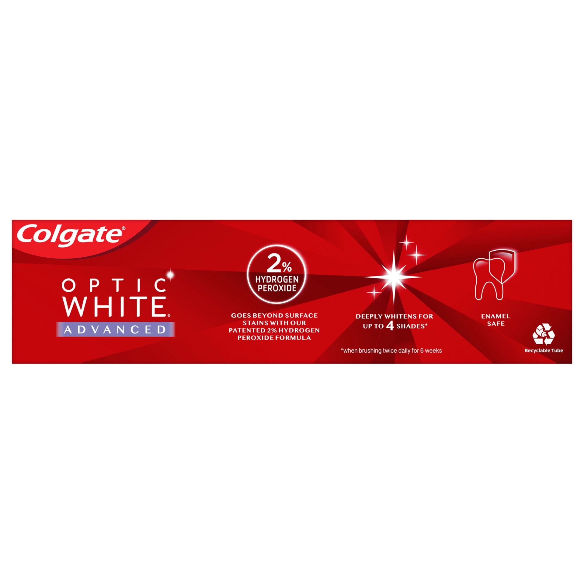 slide 9 of 10, Colgate Optic White Advanced Teeth Whitening Toothpaste, Sparkling White, 4.5 Ounce, 4.5 oz