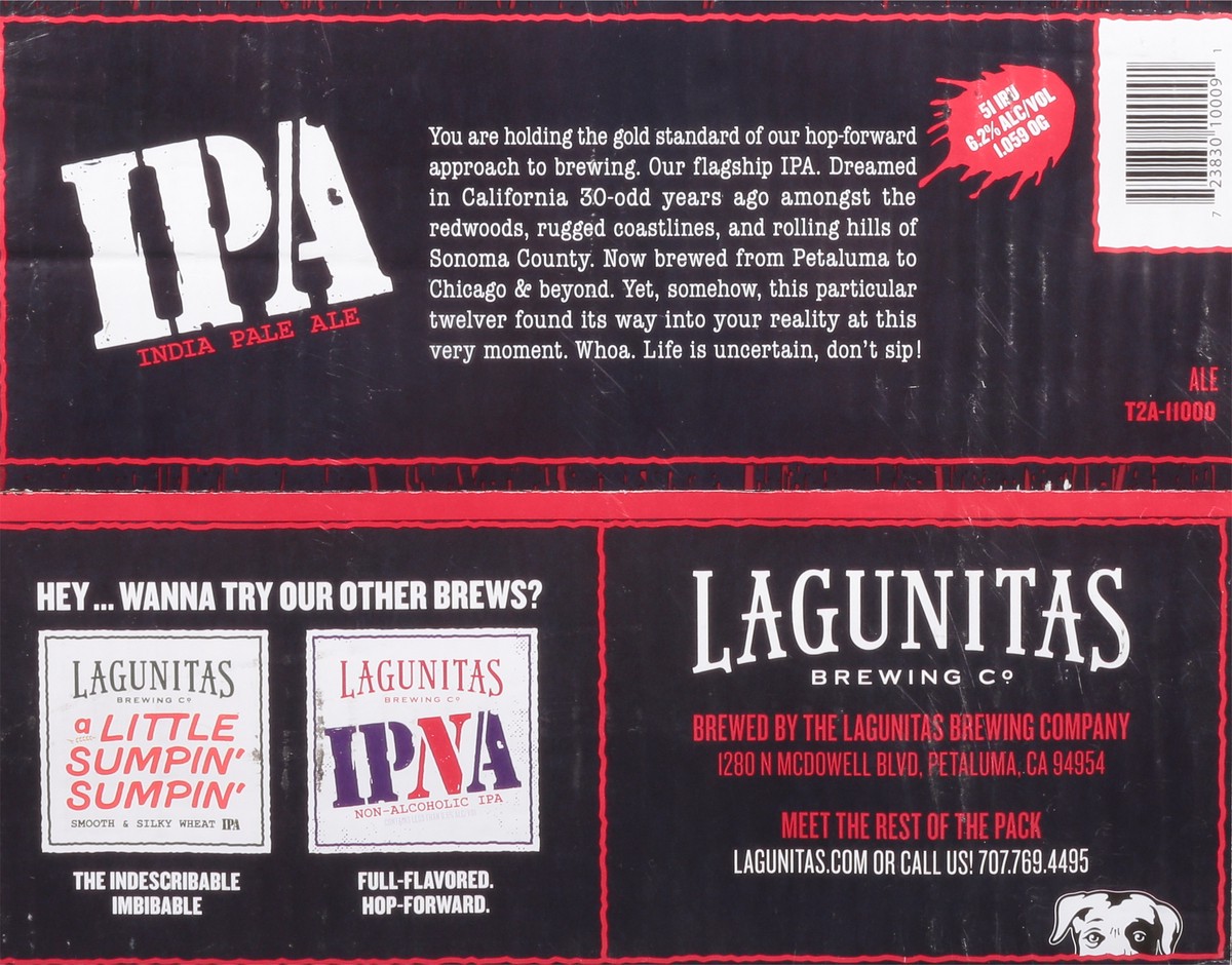 slide 8 of 9, Lagunitas Brewing Co IPA Beer 12 - 12 oz Bottles, 144 fl oz
