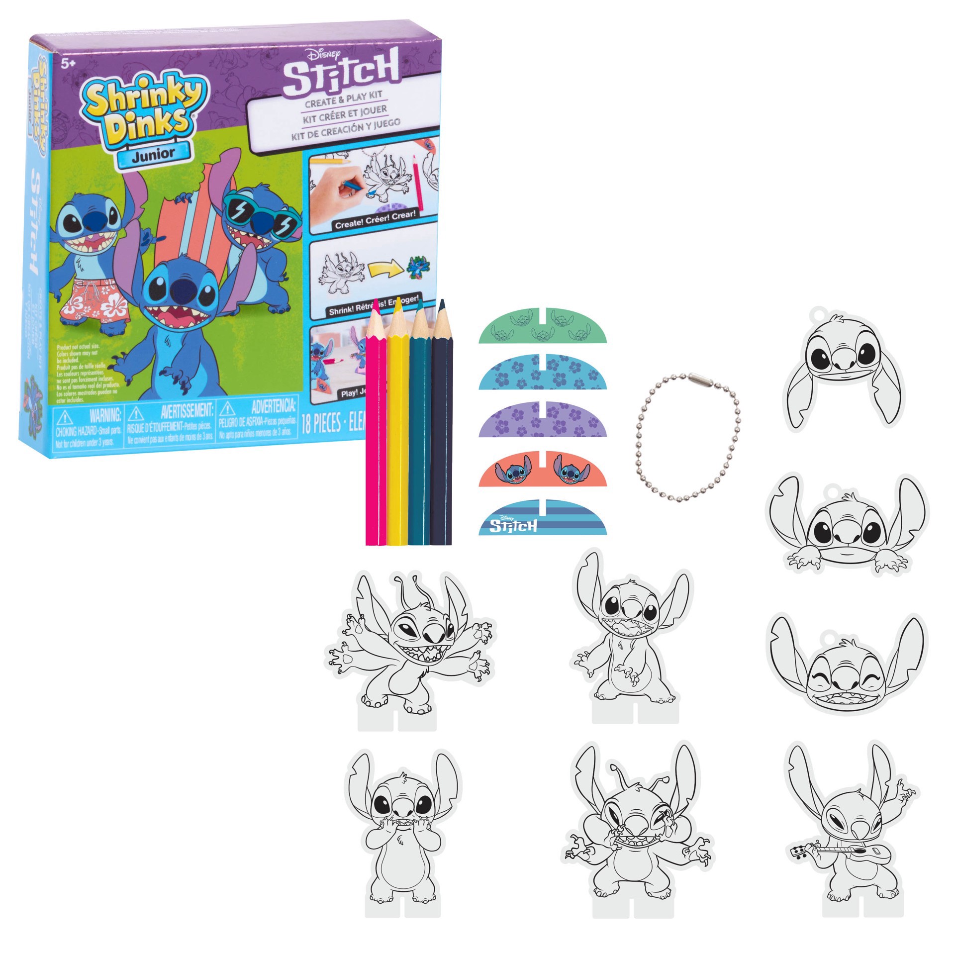 slide 3 of 3, Just Play Shrinky Dinks Disney Stitch Create & Play Kit, 8.5 in x 11 in x 1.5 in
