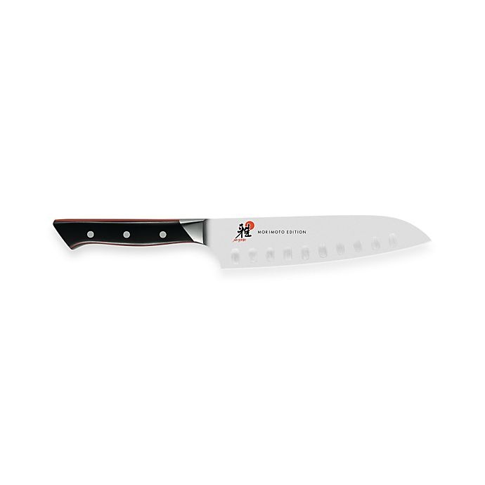 slide 1 of 1, MIYABI Morimoto Red Series 600 S Santoku Knife, 7 in