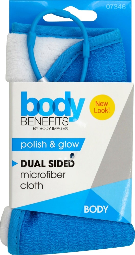 slide 1 of 1, Body Benefits By Body Image Polish & Glow Dual Sided Microfiber Cloth, 1 ct