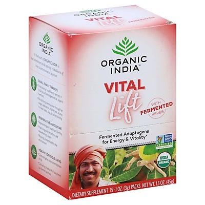 slide 1 of 1, Organic India Vital Lift, 15 ct