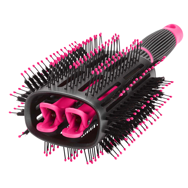 slide 4 of 13, Conair Blowout Stylist Oval Round Brush With Clips, 3 ct