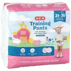H-E-B Training Pants for Girls, 2T - 3T (up to 34 lb)
