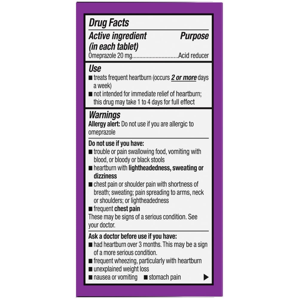 slide 3 of 3, Kroger Wildberry Mint Omeprazole Acid Reducer Tablets, 14 ct