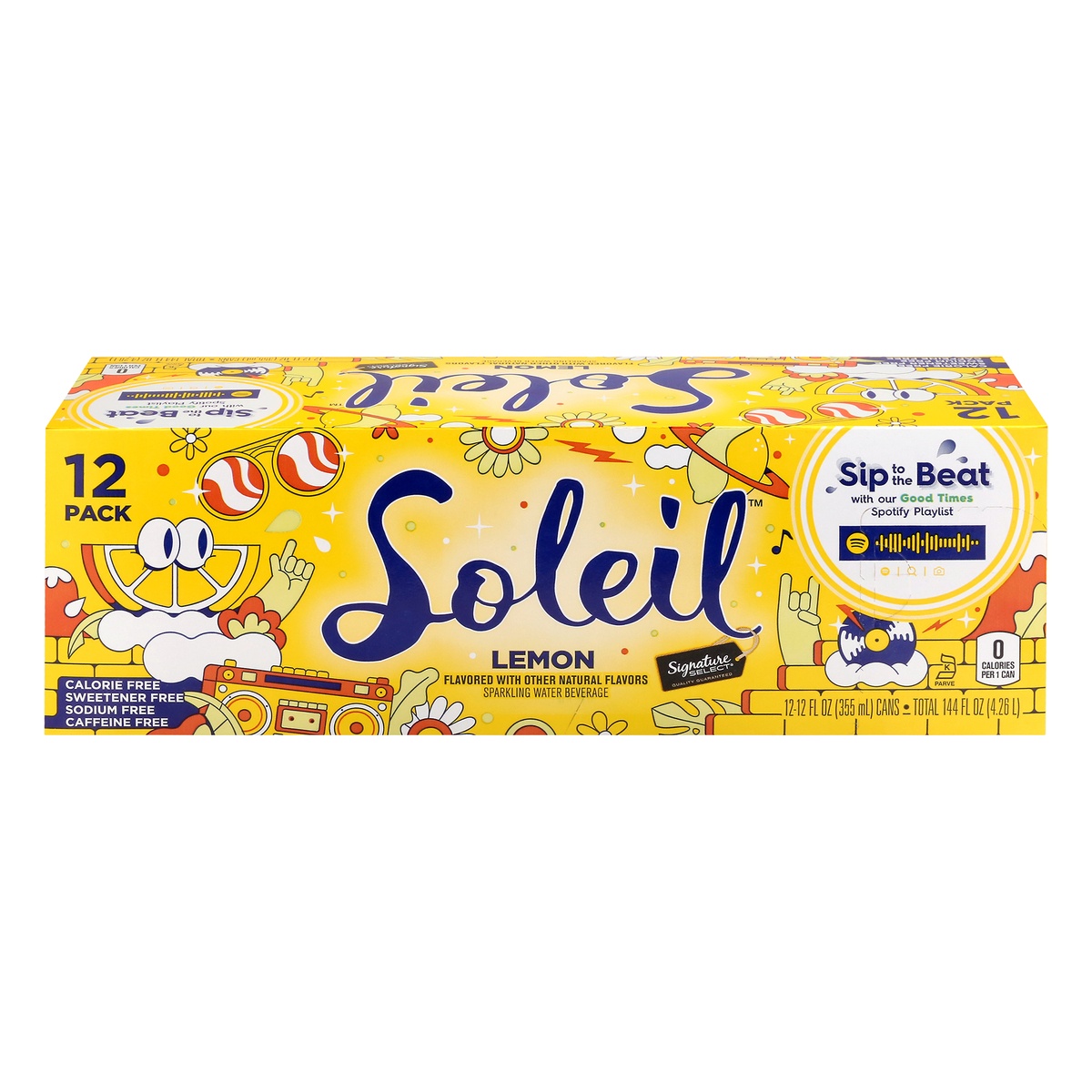 Refreshe Soleil Sparkling Water Lemon 12 ct; 12 fl oz Shipt