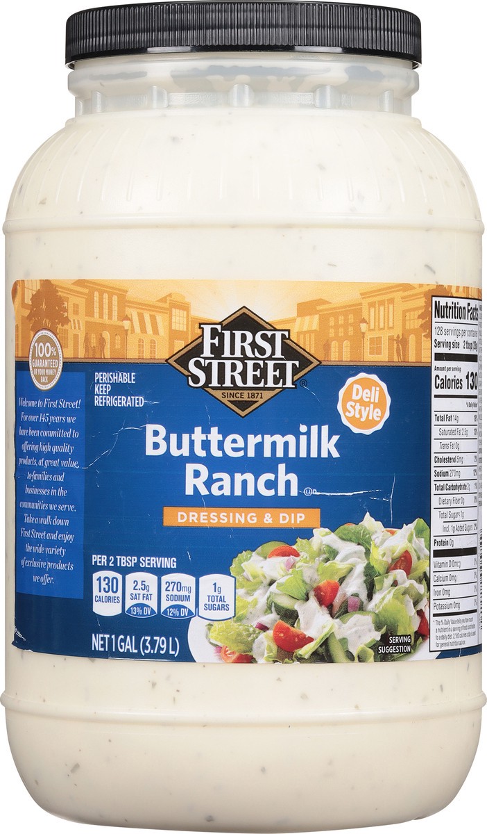 slide 12 of 13, First Street Buttermilk Ranch Dressing, 1 gal