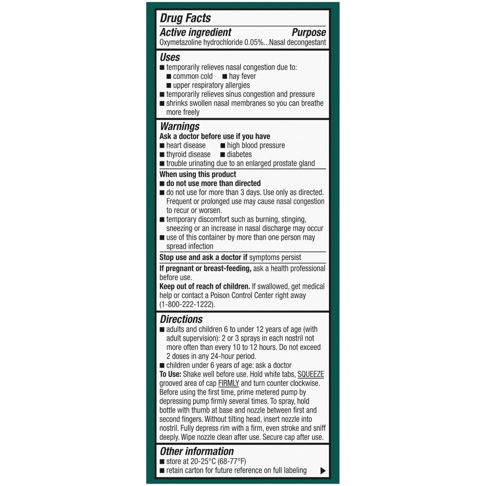 slide 2 of 6, Kroger Oxymetazoline Hcl Severe Congestion Nasal Spray With Menthol, 1 fl oz