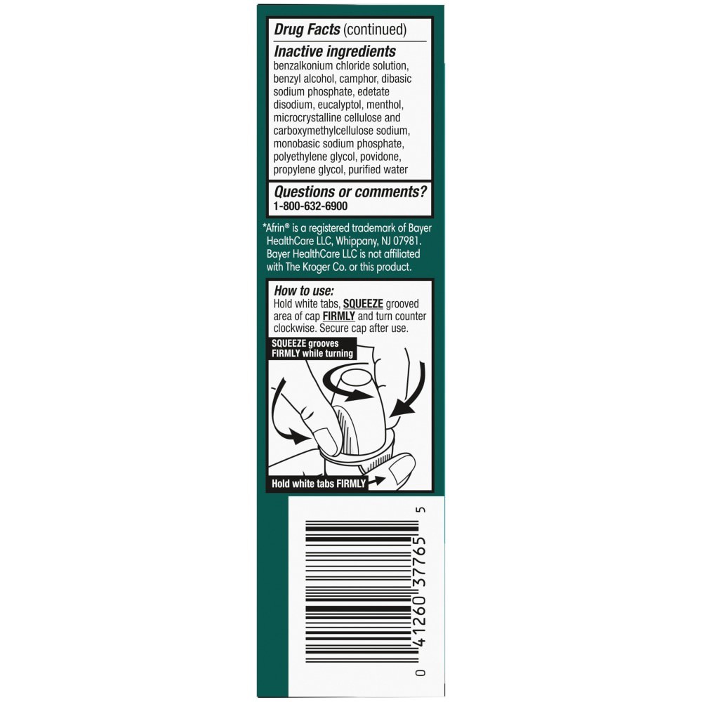 slide 6 of 6, Kroger Oxymetazoline Hcl Severe Congestion Nasal Spray With Menthol, 1 fl oz