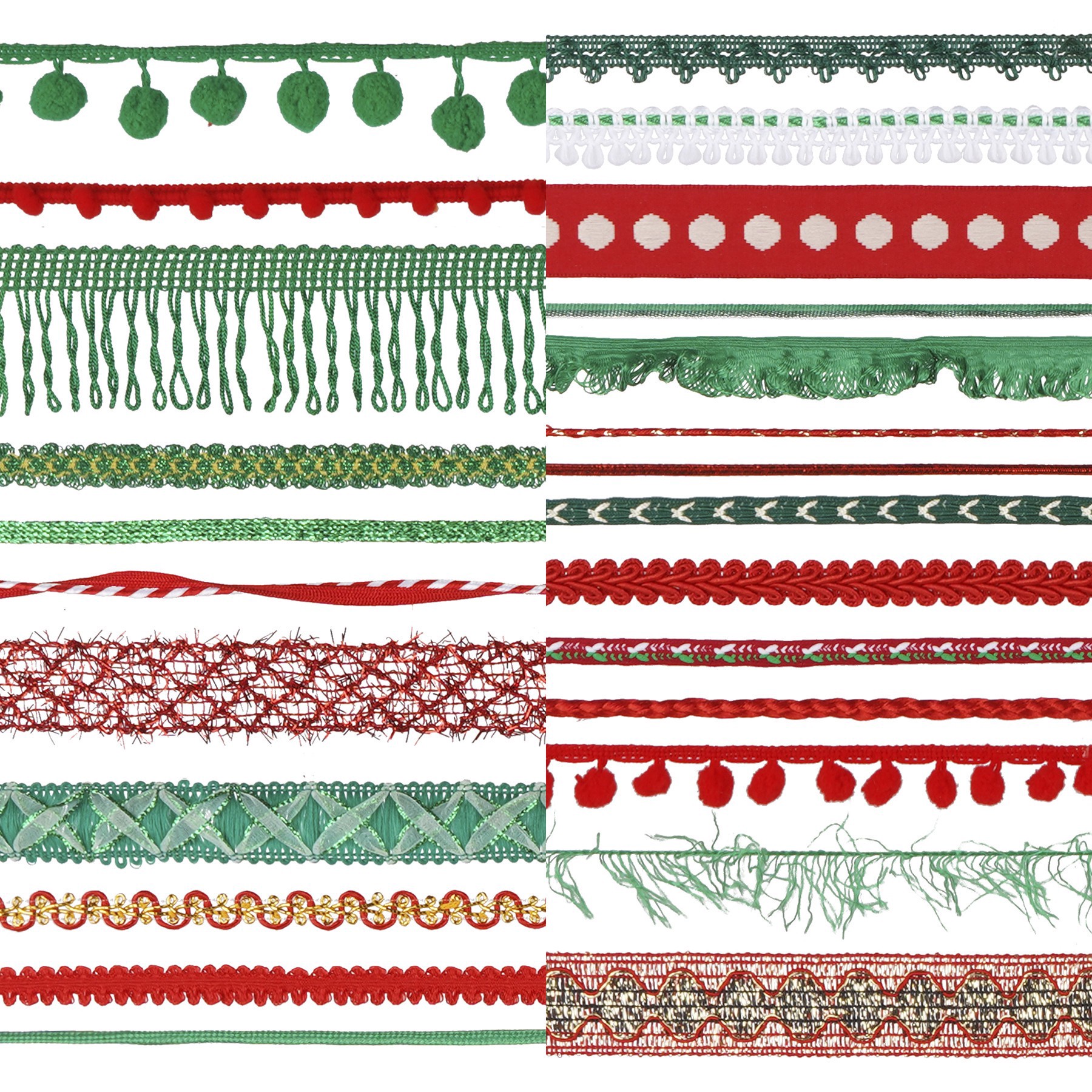 slide 2 of 2, Red & Green Ribbon Trim By Celebrate It, 25ct., 25 ct