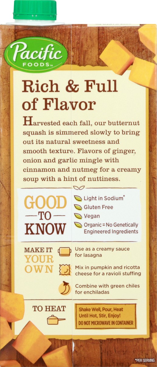 slide 3 of 10, Pacific Foods Organic Butternut Squash Soup, Light Sodium, 32oz, 